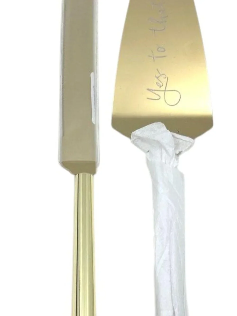 KATE SPADE NEW YORK LENOX CAKE SERVER KNIFE GOLD DESSERT SET YES TO THAT 2 PCS
